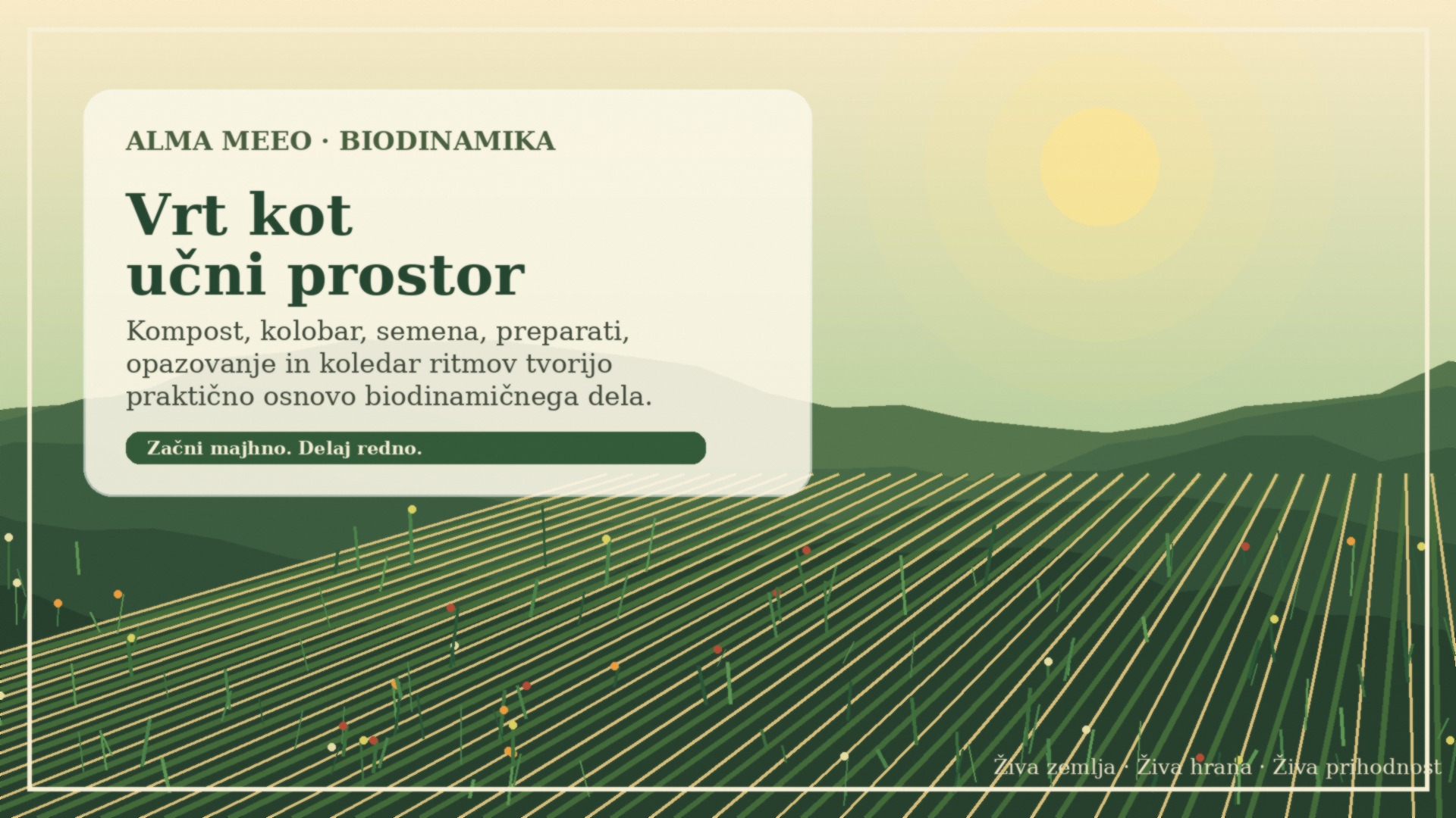 Razglednica Vrt kot učni prostor
